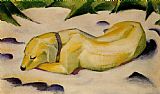 Franz Marc Dog Lying in the Snow painting